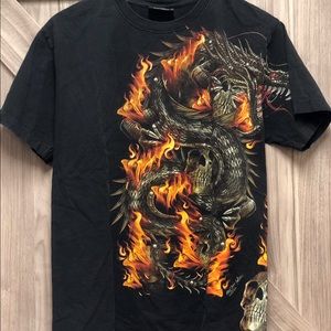 Dragon tee with metal studs